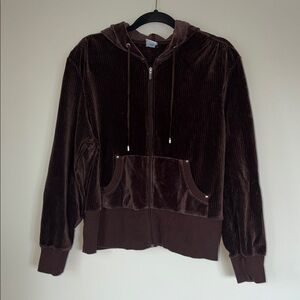 Vintage Y2K Norsport Velvet Zip Up Hoodie